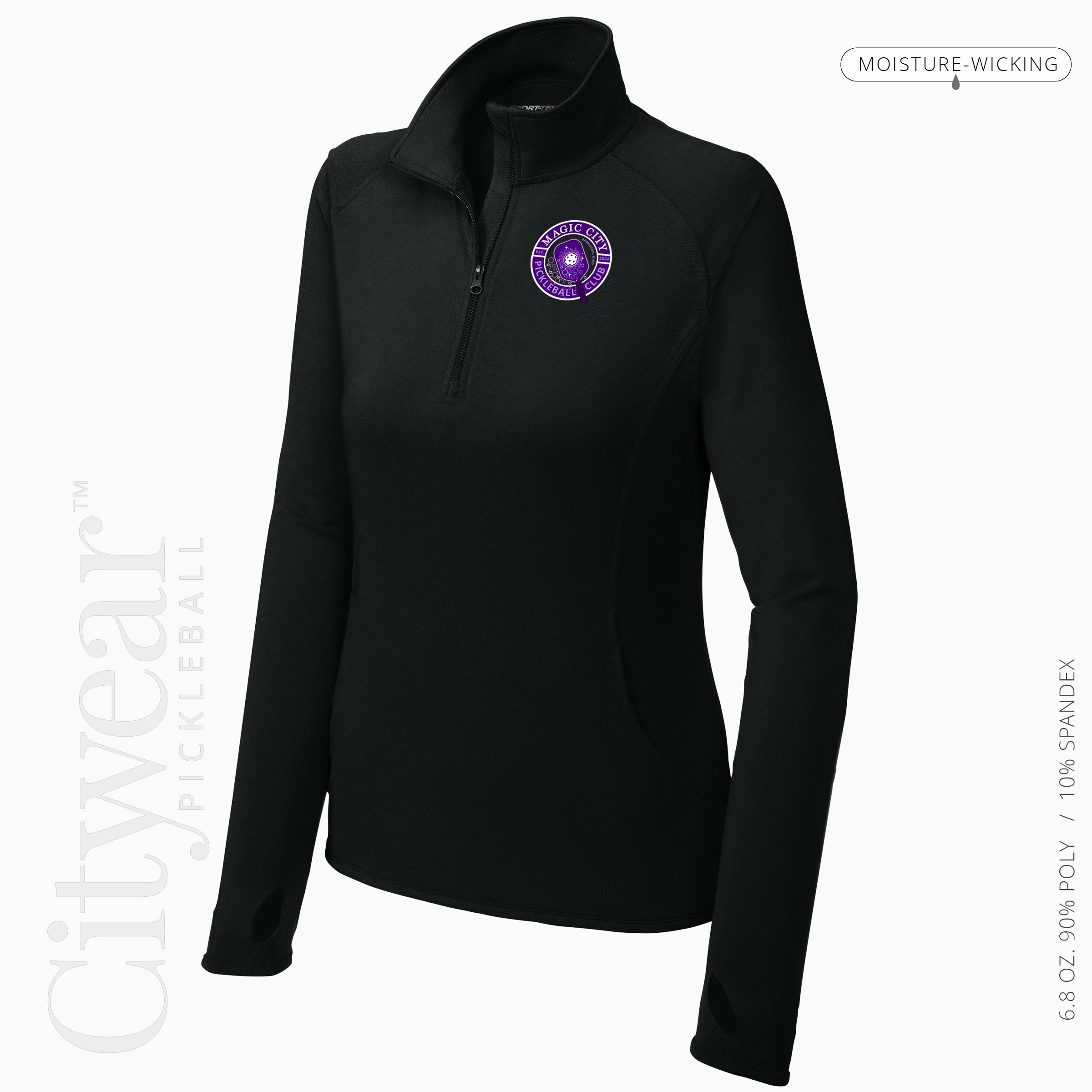 Women's Stretch Quarter-Zip Pullover-MCPC