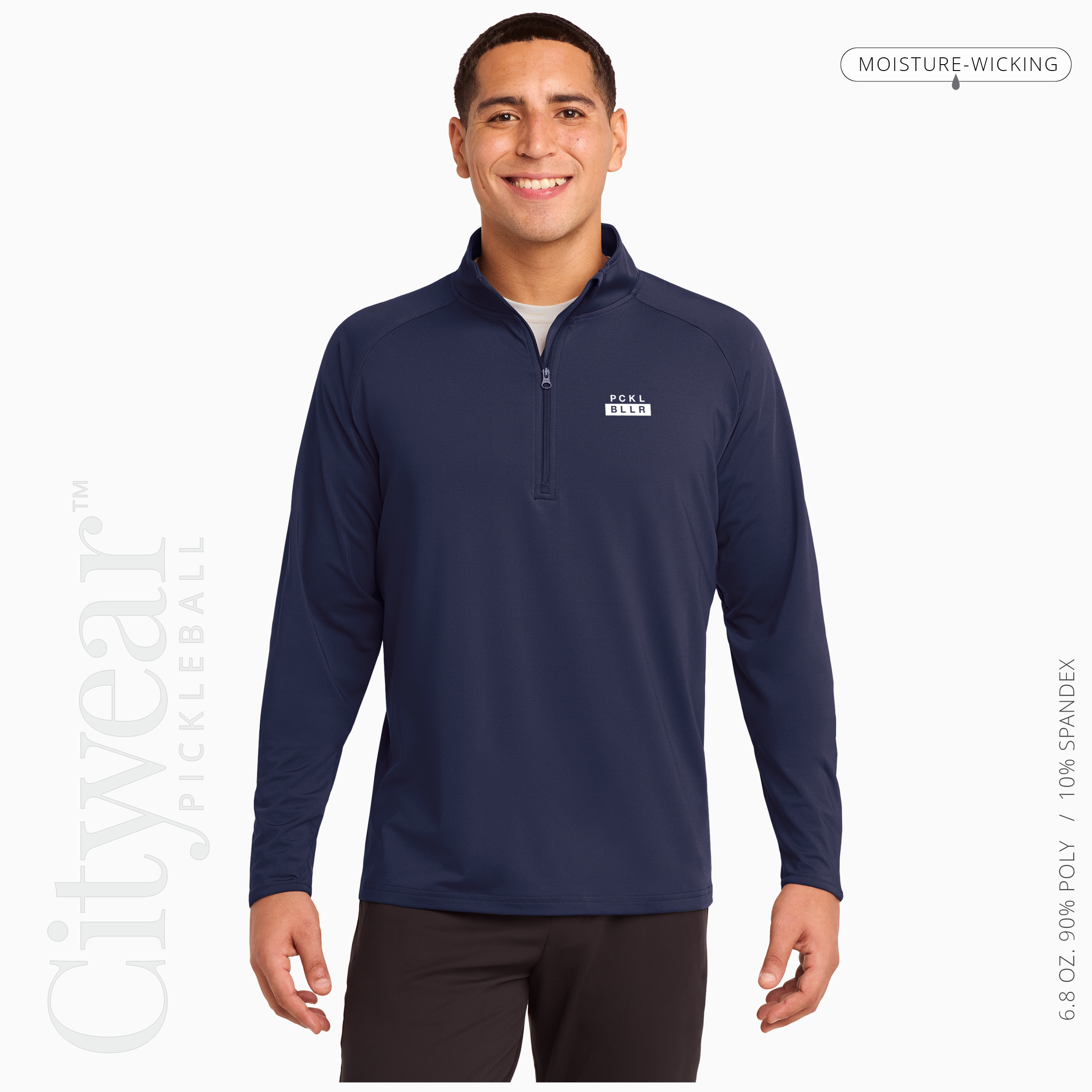 Men's Stretch Quarter-Zip Pullover-PCKLBLLR