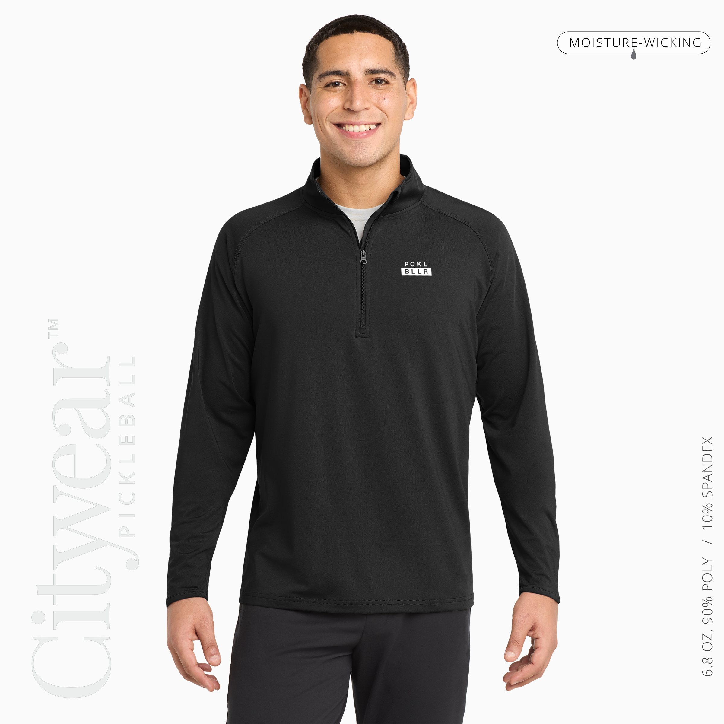 Men's Stretch Quarter-Zip Pullover-PCKLBLLR