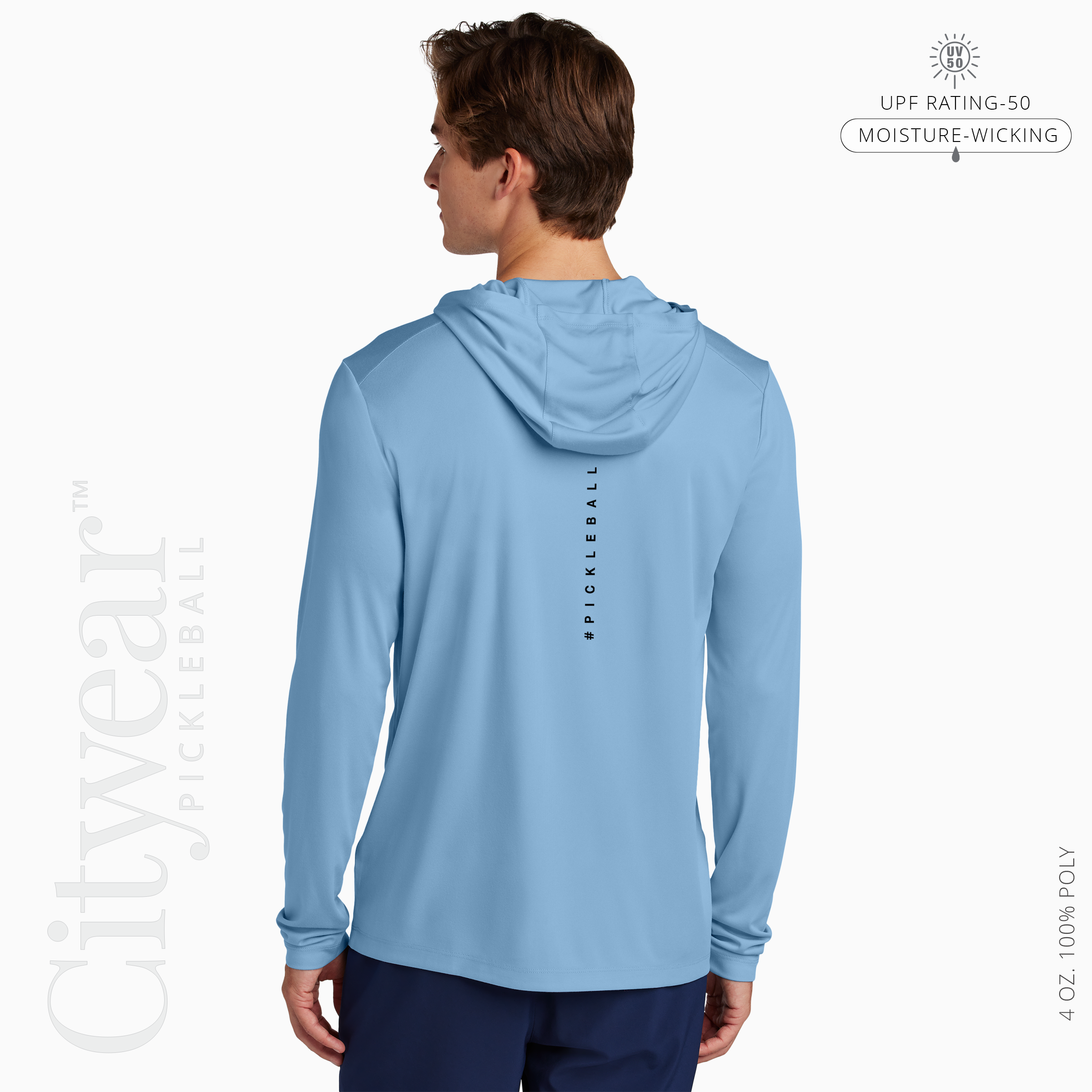 Men's UV Long Sleeve Hoodie-PCKLBLLR