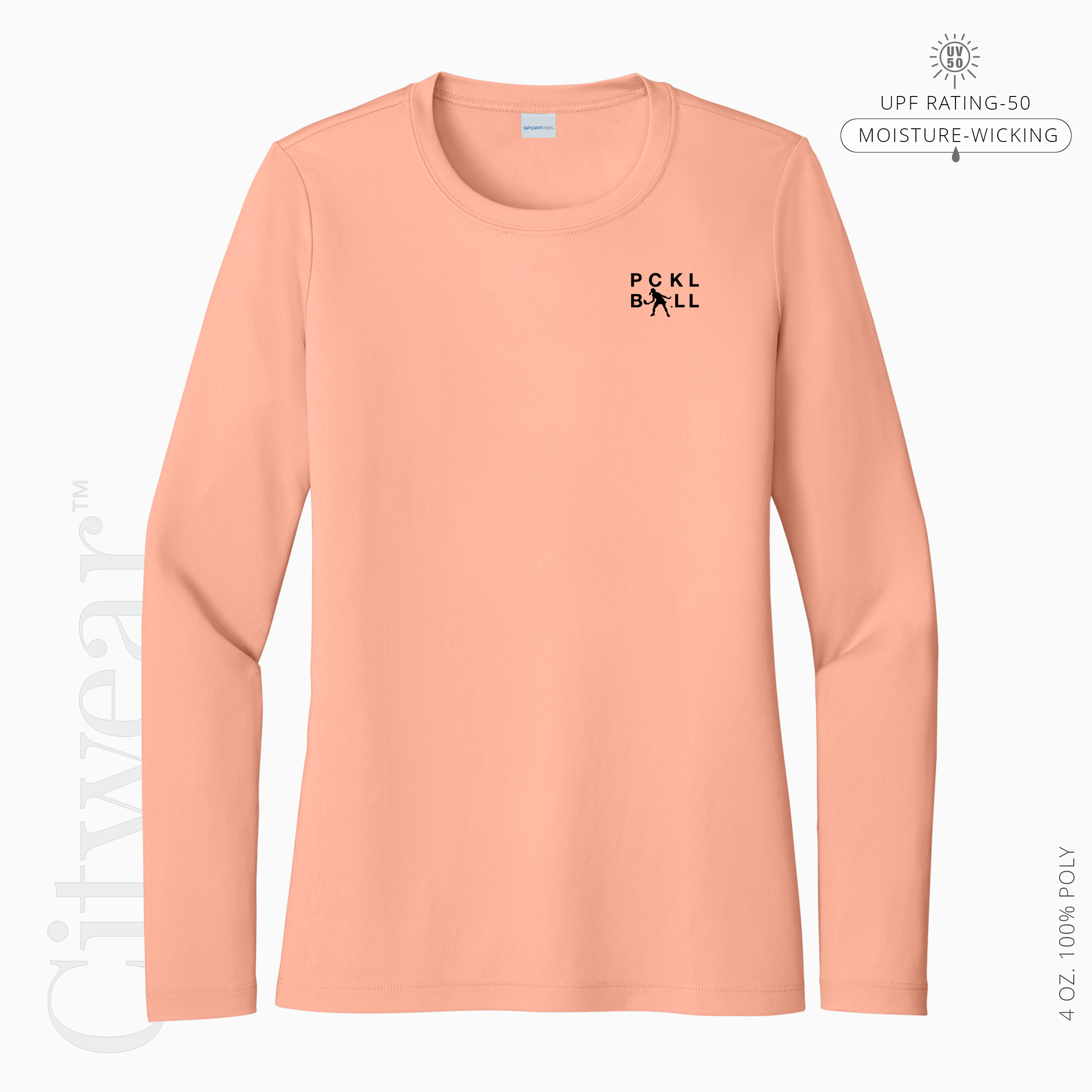Women's UV Long Sleeve (Medallion) T-Shirt-PCKLBLL ATHLETE